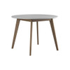 Breckenridge Round Dining Table Matte White and Natural Oak / CS-192790