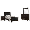 Carlton 4-piece Twin Bedroom Set Cappuccino / CS-202091T-S4