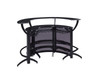 Dallas 2-shelf Curved Home Bar Smoke and Black Glass (Set of 3) / CS-182135-S3