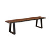 Ditman Live Edge Dining Bench Grey Sheesham and Black / CS-110183