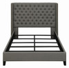 Bancroft Upholstered Queen Wingback Bed Grey / CS-301405Q