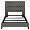 Bancroft Upholstered Full Wingback Bed Grey / CS-301405F