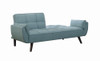 Caufield Upholstered Convertible Sofa Bed Turquoise Blue / CS-360097