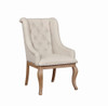 Brockway Tufted Arm Chairs Cream and Barley Brown (Set of 2) / CS-110293