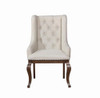 Brockway Tufted Arm Chairs Cream and Antique Java (Set of 2) / CS-110313