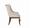 Brockway Tufted Arm Chairs Cream and Antique Java (Set of 2) / CS-110313