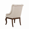 Brockway Tufted Arm Chairs Cream and Antique Java (Set of 2) / CS-110313