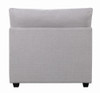 Cambria Upholstered Armless Chair Grey / CS-551511