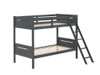 Littleton Wood Twin Over Twin Bunk Bed Grey / CS-405051GRY