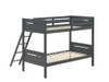 Littleton Wood Twin Over Twin Bunk Bed Grey / CS-405051GRY