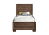 Brandon Wood Twin Panel Bed Warm Brown / CS-205321T