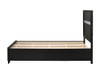 Miranda 51-inch Wood Twin Storage Panel Bed Black / CS-206361T