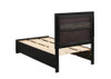Miranda 51-inch Wood Twin Storage Panel Bed Black / CS-206361T