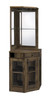 Alviso Corner Bar Cabinet with Stemware Rack Rustic Oak / CS-182303