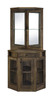 Alviso Corner Bar Cabinet with Stemware Rack Rustic Oak / CS-182303