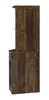 Alviso Corner Bar Cabinet with Stemware Rack Rustic Oak / CS-182303