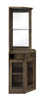 Alviso Corner Bar Cabinet with Stemware Rack Rustic Oak / CS-182303