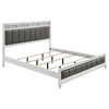Barzini Wood California King Panel Bed White / CS-205891KW