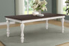 Madelyn Dining Table with Extension Leaf Dark Cocoa and Coastal White / CS-110381