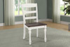 Madelyn Ladder Back Side Chairs Dark Cocoa and Coastal White (Set of 2) / CS-110382