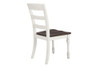 Madelyn Ladder Back Side Chairs Dark Cocoa and Coastal White (Set of 2) / CS-110382