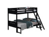 Littleton Wood Twin Over Full Bunk Bed Black / CS-405052BLK