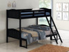 Arlo Wood Twin Over Full Bunk Bed Black / CS-405054BLK