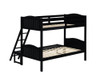 Arlo Wood Twin Over Full Bunk Bed Black / CS-405054BLK