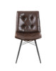 Aiken Upholstered Tufted Side Chairs Brown (Set of 4) / CS-107853