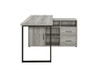 Hertford L-shape Office Desk with Storage Grey Driftwood / CS-804462