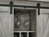 Claremont Sliding Door Bar Cabinet with Lower Shelf Grey Driftwood / CS-183038
