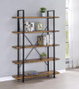 Cole 5-Shelf Bookcase Antique Nutmeg and Black / CS-805807