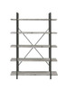 Cole 5-Shelf Bookcase Grey Driftwood and Gunmetal / CS-805817