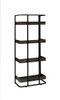 Ember 4-shelf Bookcase Dark Oak and Sandy Black / CS-803412