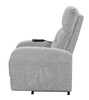 Howie Tufted Upholstered Power Lift Recliner Grey / CS-609402P