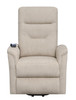 Henrietta Upholstered Power Lift Massage Chair Beige / CS-609405P
