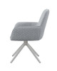 Abby Flare Arm Side Chair Light Grey and Chrome / CS-110322