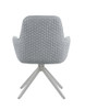 Abby Fabric Upholstered Swivel Dining Arm Chair Light Grey / CS-110322