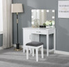 Elijah Vanity Set with Lighting & Stool White and Dark Grey / CS-931149