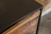 Zara 2-drawer Accent Cabinet Black Walnut and Gold / CS-953466