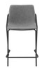 Earnest Solid Back Upholstered Counter Height Stools Grey and Black (Set of 2) / CS-183452