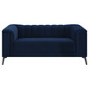 Chalet 2-piece Upholstered Tuxedo Arm Tufted Sofa Set Blue / CS-509211-S2