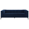 Chalet 3-piece Upholstered Tuxedo Arm Tufted Sofa Set Blue / CS-509211-S3