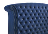 Melody Upholstered Queen Wingback Bed Pacific Blue / CS-223371Q