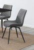 Diggs Upholstered Tufted Swivel Dining Chairs Grey and Gunmetal (Set of 2) / CS-193312