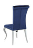 Betty Upholstered Side Chairs Ink Blue and Chrome (Set of 4) / CS-105077