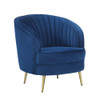 Sophia Upholstered Vertical Channel Tufted Chair Blue / CS-506863