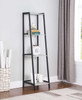 Pinckard 4-shelf Ladder Bookcase Grey Stone and Black / CS-805802