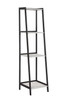 Pinckard 4-shelf Ladder Bookcase Grey Stone and Black / CS-805802