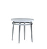 Avilla Round End Table White and Chrome / CS-722967